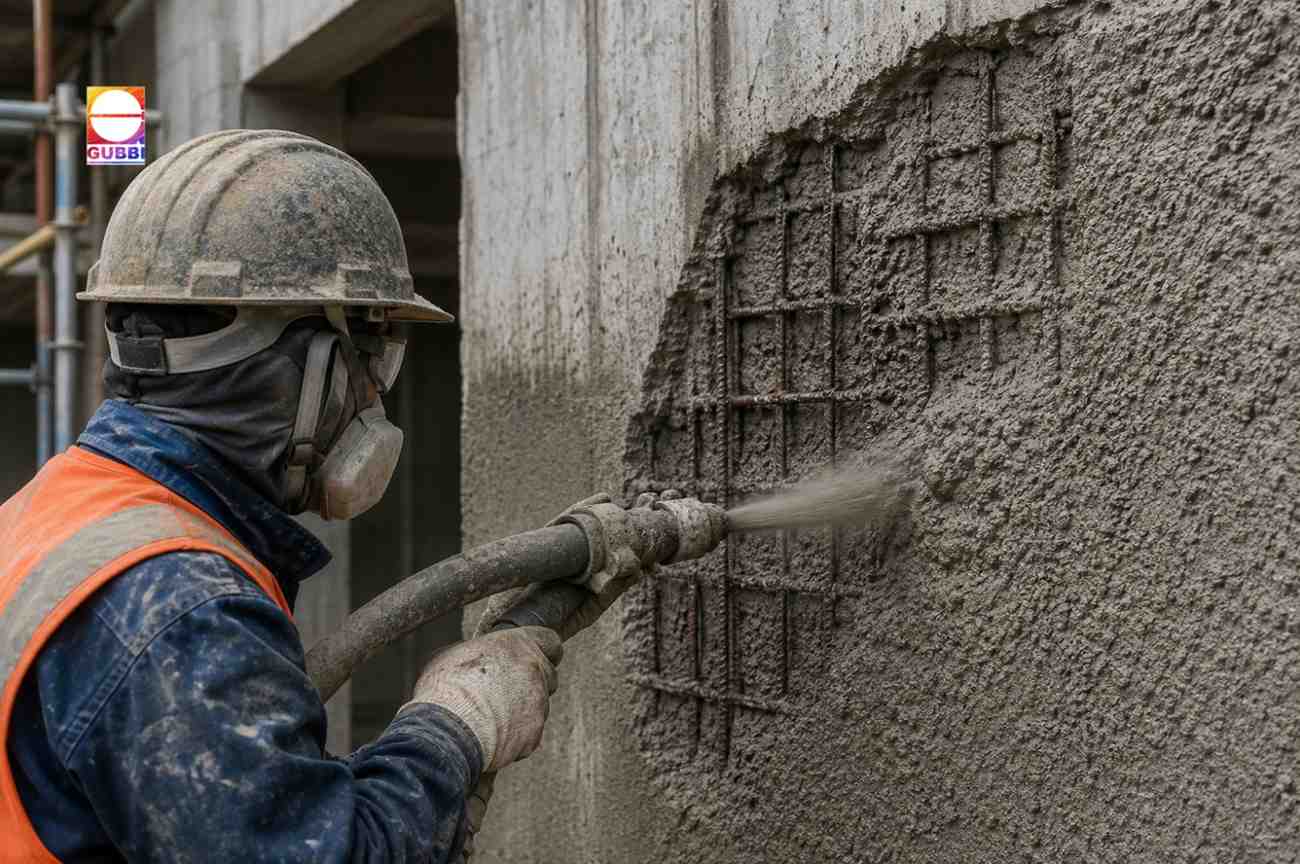 Shotcreting Technology application for repairing corrosion-damaged RCC concrete structure with exposed reinforcement steel