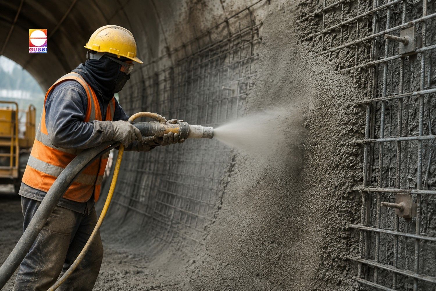 Shotcreting work in India for concrete strengthening of RCC structure using sprayed concrete for structural rehabilitation